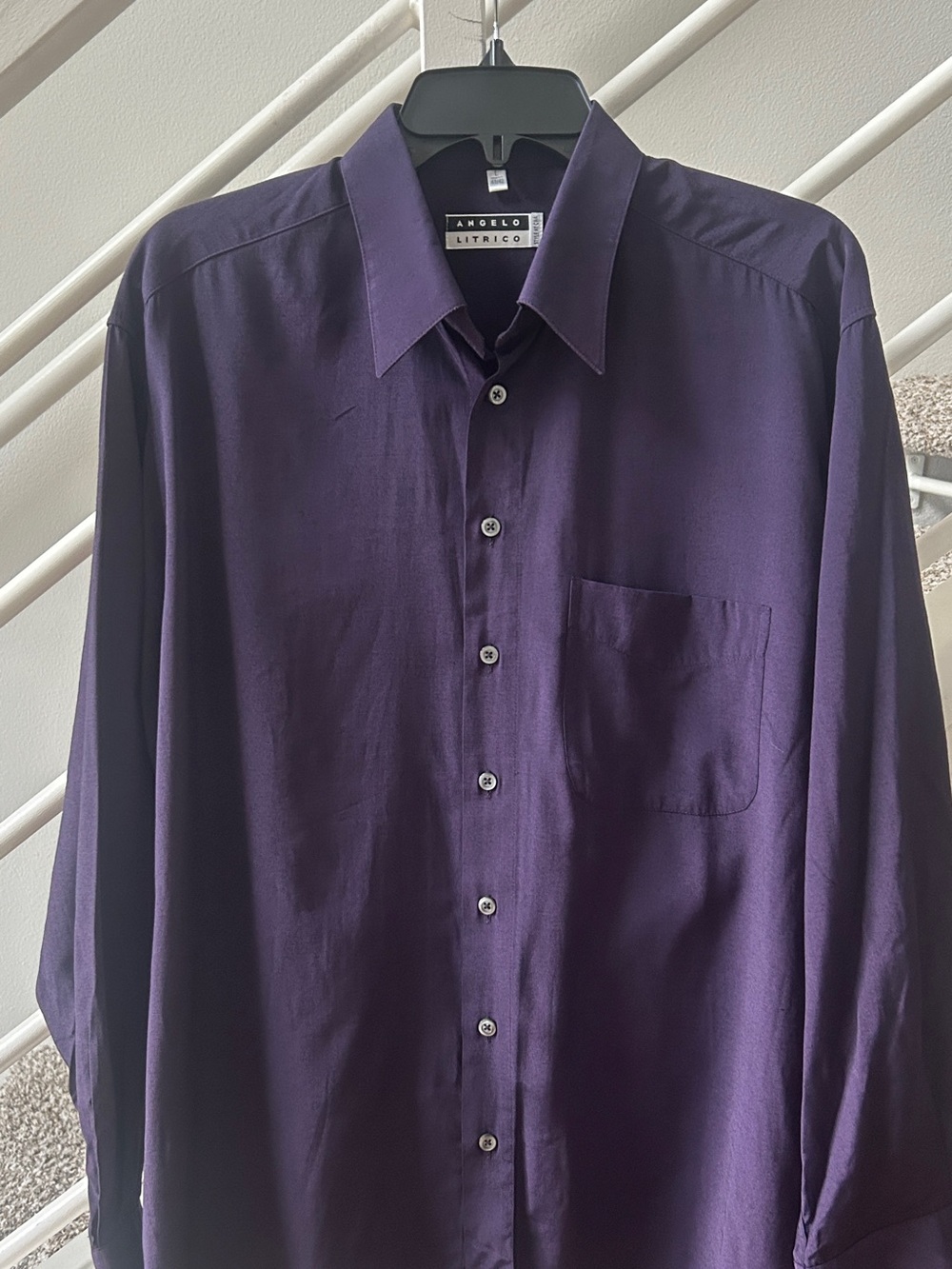 Angelo Litrico Deep Purple Dress Shirt - Size L (41/42)